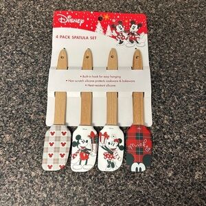Disney Mickey and Minnie Christmas Silicon Spatula Set Of 4